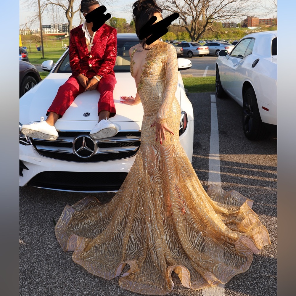 Gold Custom Prom Dress